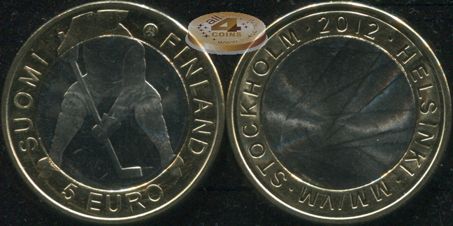 Финляндия. 5 евро. 2012 (Unc. Биметалл)