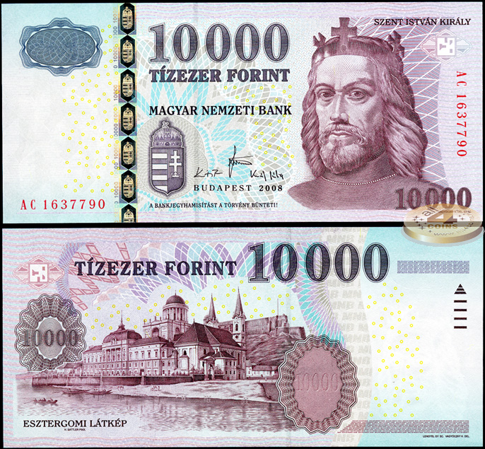 Венгрия. 10000 форинтов (Unc) 2008