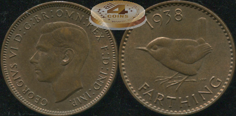 Великобритания. 1 фартинг. 1938. (Unc)