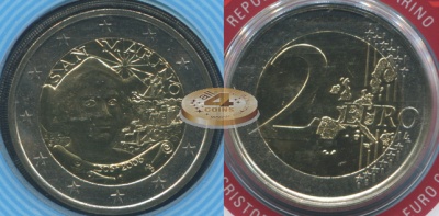 Сан Марино. 2 евро. 2006 (BU. Биметалл. Буклет)