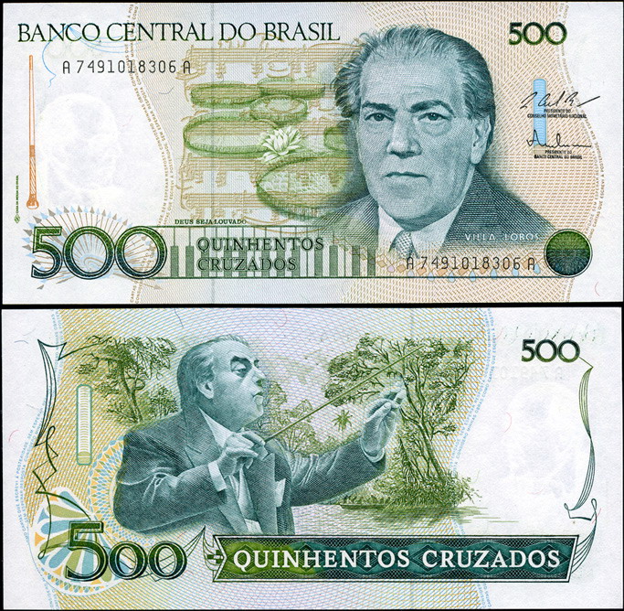 Бразилия. 500 крузадо (Unc) 1987