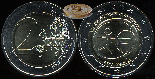 Германия. 2 евро. 2009 A (Unc. Биметалл)