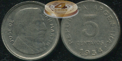 Аргентина. 5 центаво. 1954 (VF)