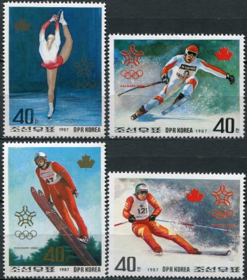 КНДР. 1987. Зимние Олимпийские игры 1988 - Калгари (Серия Почтовых марок. MNH OG)