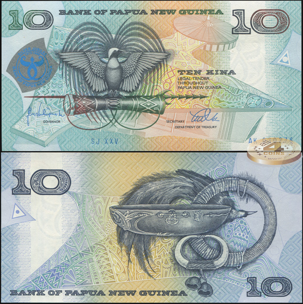 Папуа Новая Гвинея. 10 кина (Unc) 1998
