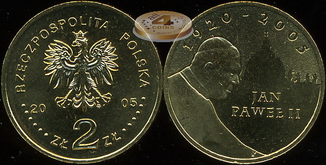 Польша. 2 злотых. 2005 (Unc)