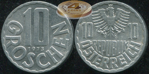 Австрия. 10 грошенов. 1973 (Unc)