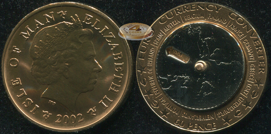 Остров Мэн. 60 пенсов. 2002 (Unc)