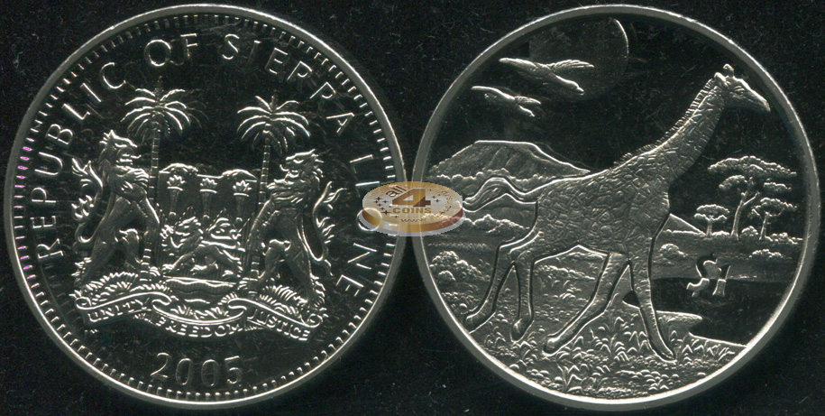 Сьерра Леоне. 1 доллар. 2005 (Unc)