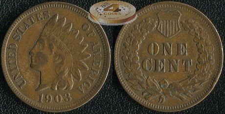 США. 1 цент. 1903 (aUnc+)