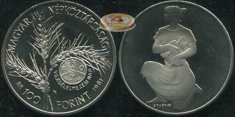 Венгрия. 100 форинтов. 1981 (Unc)