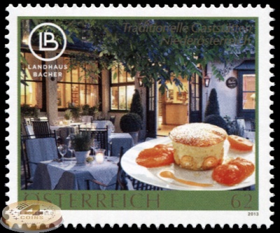 Австрия. 2013. Традиционный обед в Landhaus Bacher (Почтовая марка. MNH OG)