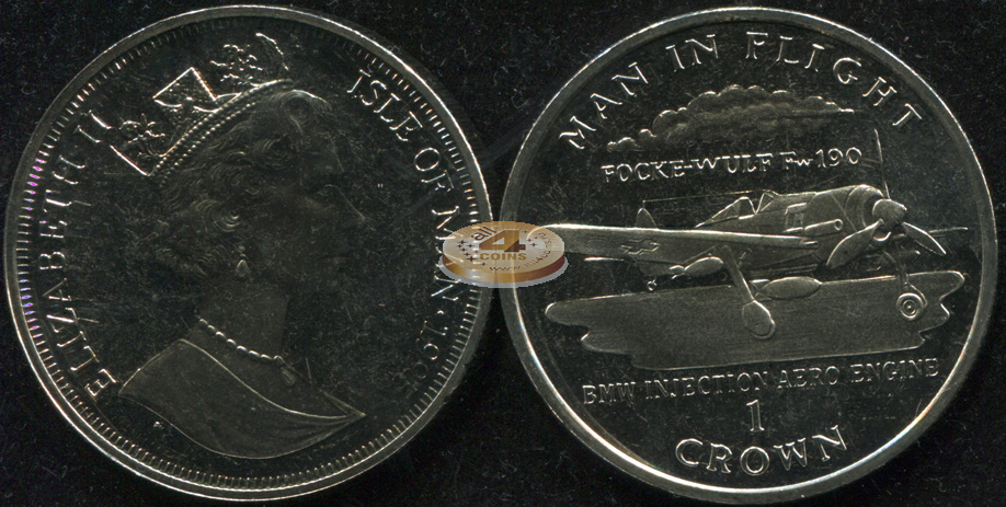 Остров Мэн. 1 крона. 1995 (Unc)