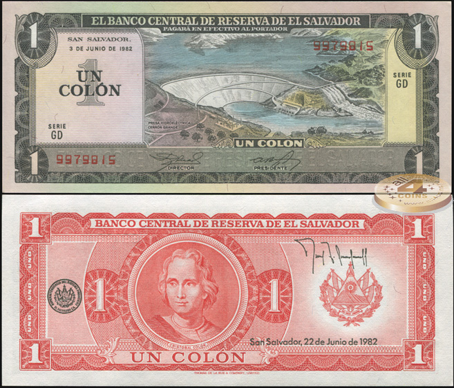 Сальвадор. 1 колон (Unc) 1982
