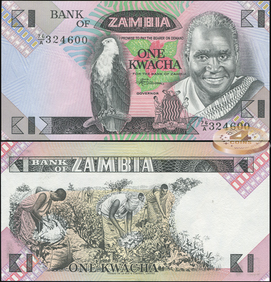 Замбия. 1 квача (Unc) 1986