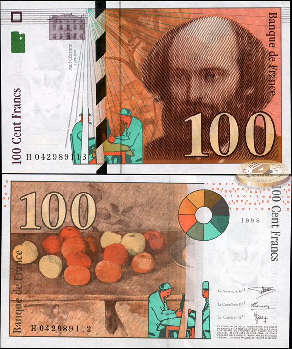 Франция. 100 франков (Unc) 1998