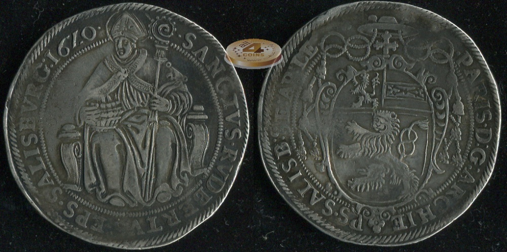 Австрия (Зальцбург). 1 талер. 1620 (VF. Серебро)