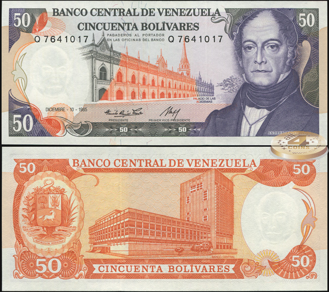 Венесуэла. 50 боливаров (Unc) 1985
