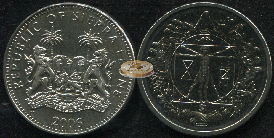 Сьерра Леоне. 1 доллар. 2006 (Unc)