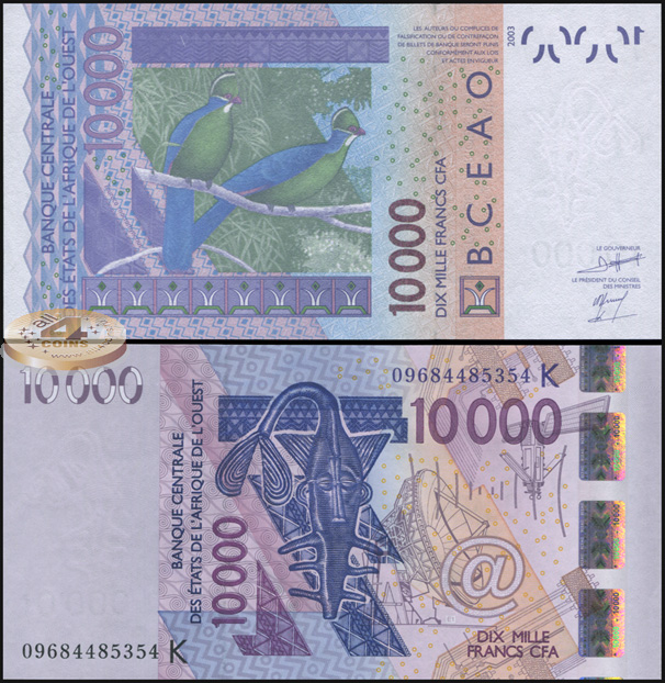 Сенегал (КФА Запад). 10000 франков (Unc) 2009