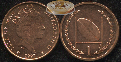 Остров Мэн. 1 пенни. 1997 (Unc)