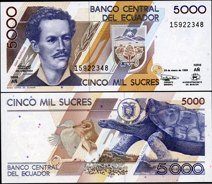 Эквадор. 5000 сукре (Unc) 1999