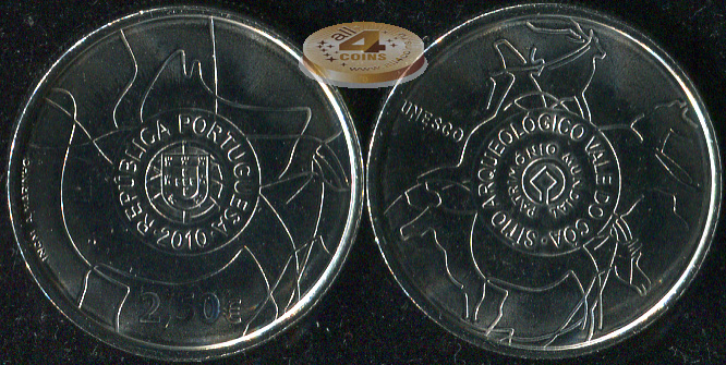 Португалия. 2.5 евро. 2010 (Unc)