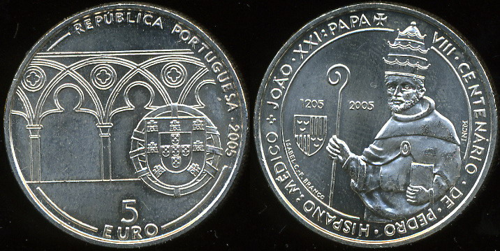 Португалия. 5 евро. 2005 (Unc)