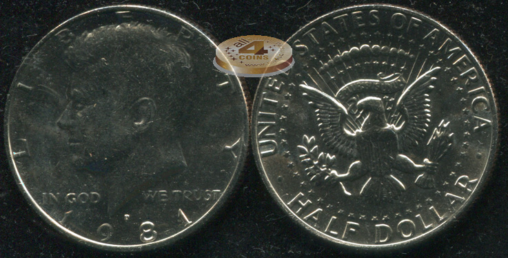США. 1/2 доллара. 1981.P (Unc)