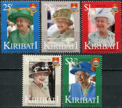 Кирибати. 2016. 90-летие королевы Елизаветы II (Серия. MNH OG)