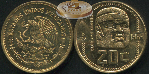 Мексика. 20 центаво. 1984 (Unc)