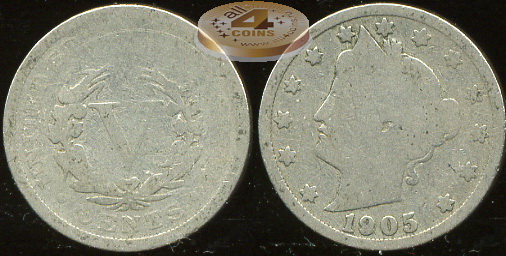 США. 5 центов. 1905 (aG)