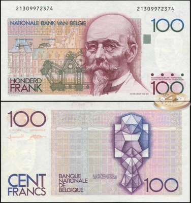 Бельгия. Банкнота 100 франков. ND(1992). Unc. Бумага. Кат.# P.142a