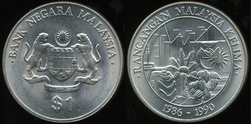 Малайзия. 1 ринггит. 1986 (Unc)