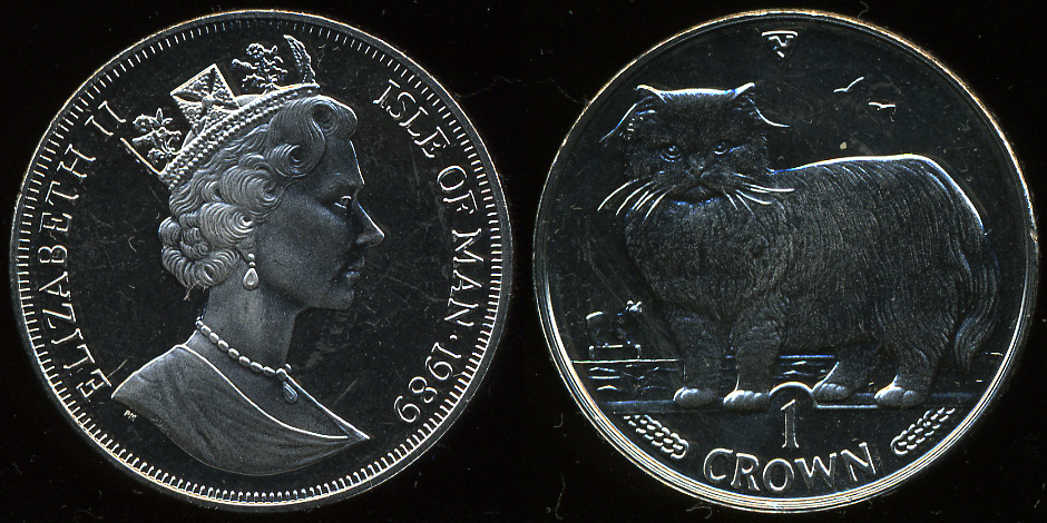 Остров Мэн. 1 крона. 1989 (Unc)