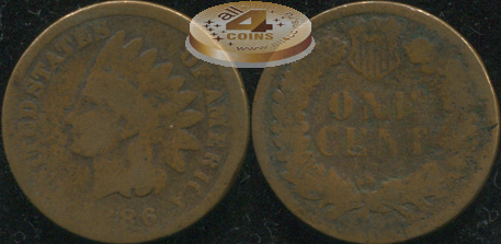США. 1 цент. 1886 (aG)