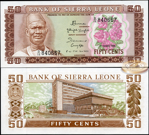 Сьерра Леоне. 50 центов (Unc) 1984