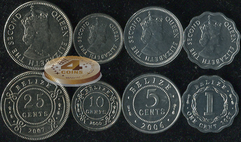 Белиз. Набор №2 (4 монеты) 2000-07