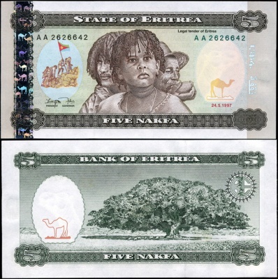 Эритрея. 5 накфа (Unc) 1997