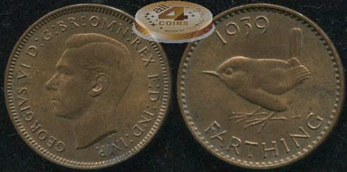 Великобритания. 1 фартинг. 1939 (Unc)