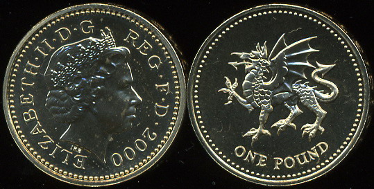 Великобритания. 1 фунт. 2000 (Proof)
