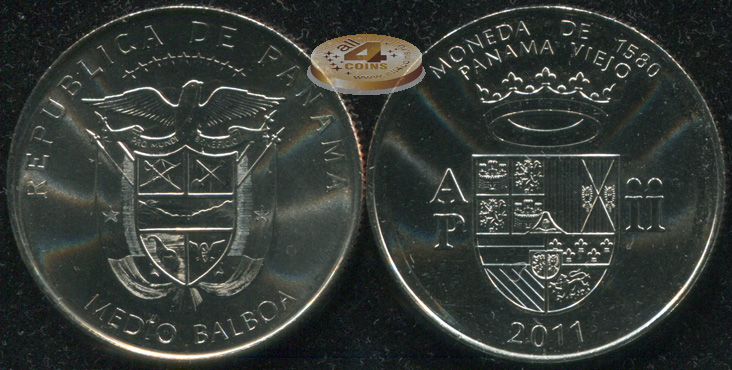 Панама. 1/2 бальбоа. 2011 (Unc)