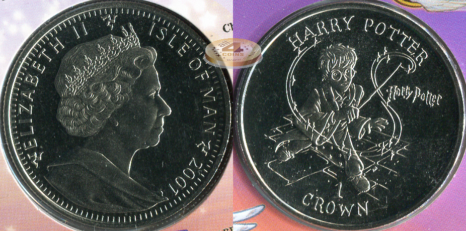 Остров Мэн. 1 крона. 2001 (Unc. Карточка)