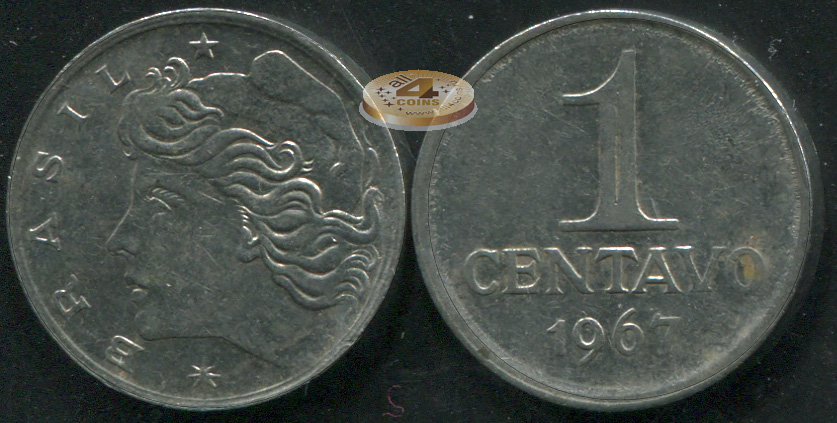 Бразилия. 1 центаво. 1967 (Unc)