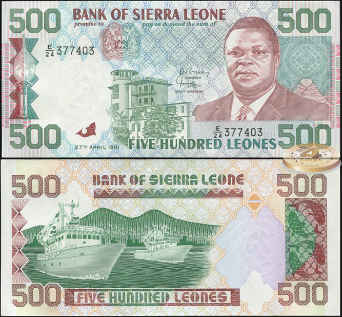 Сьерра-Леоне. 500 леоне (Unc) 1991