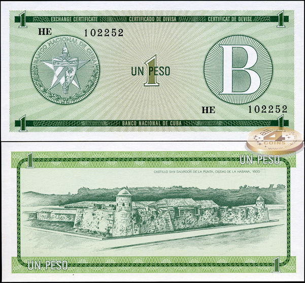 Куба. 1 песо (Unc) 1985