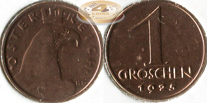 Австрия. 1 грошен. 1925 (Unc)