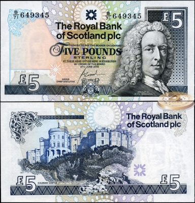 Шотландия. 5 фунтов (Unc) 2000