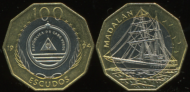 Кабо Верде. 100 эскудо. 1994