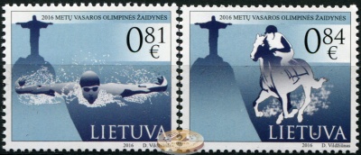 Литва. 2016. Летние Олимпийские Игры в Рио (Серия Почтовых марок. MNH OG)
